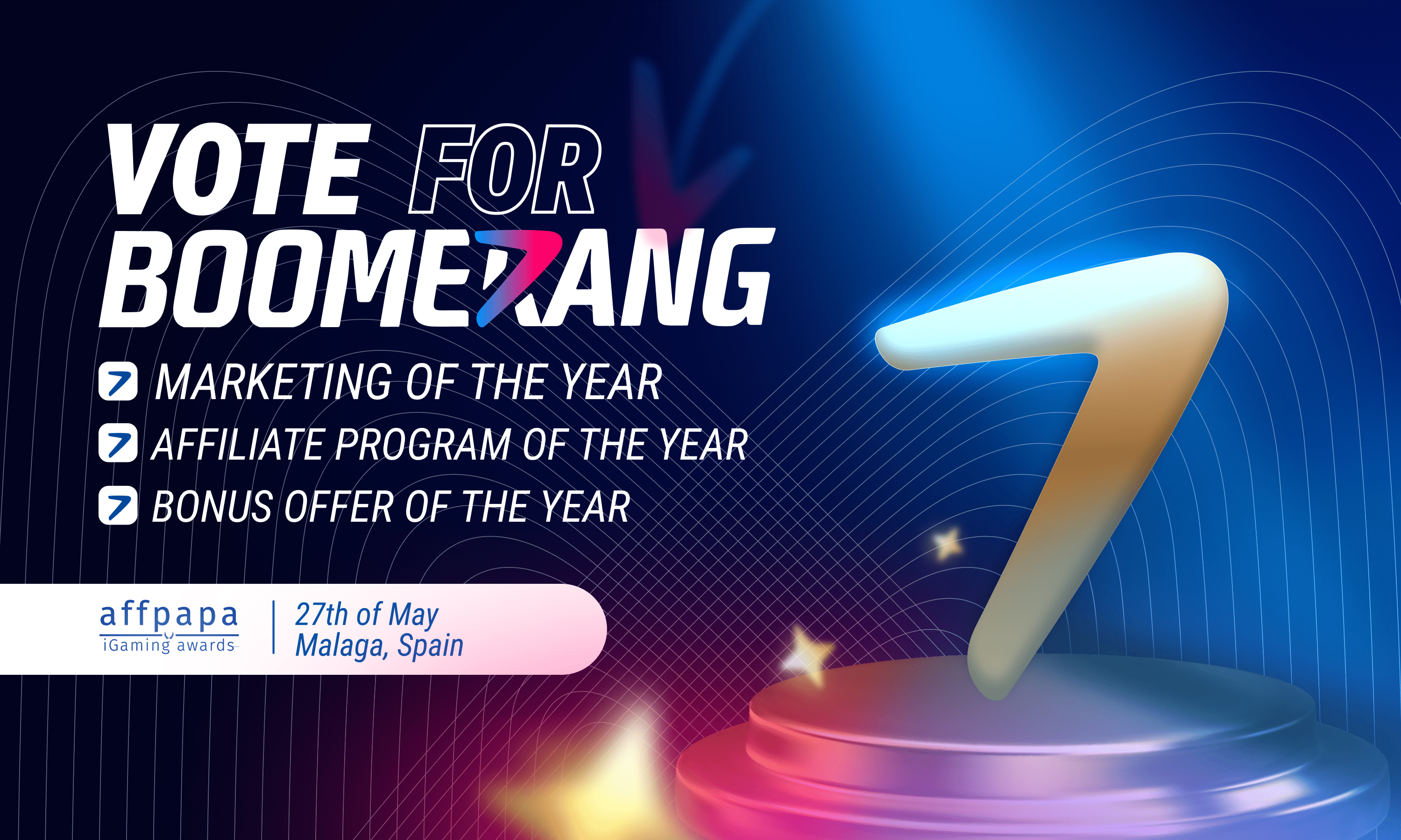 Voting Open! Support Boomerang Partners’ 3 Nominations at AffPapa iGaming Awards 2024