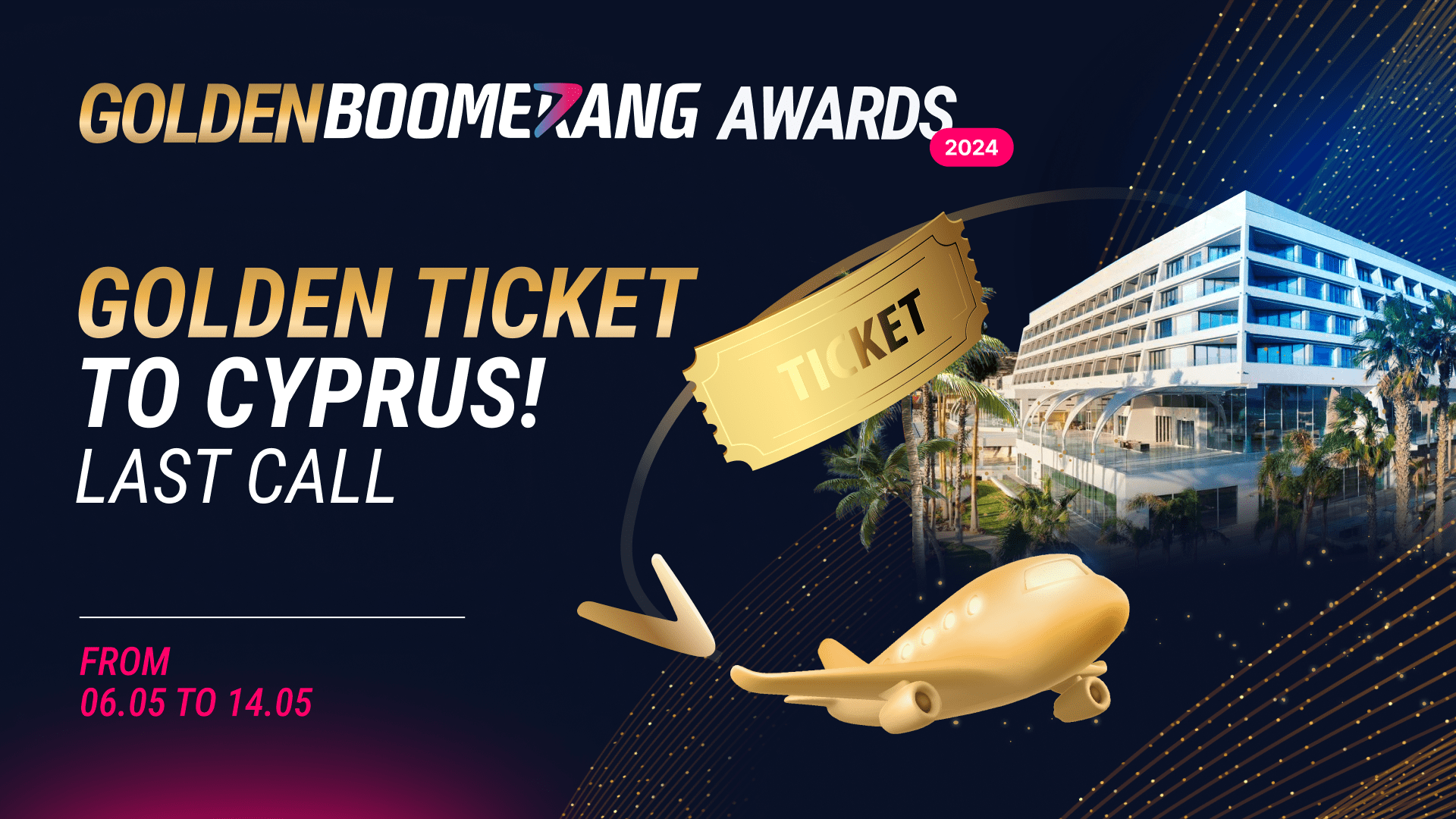 Golden Boomerang Awards Last Call: Win Your Golden Ticket at the Award Ceremony in Cyprus