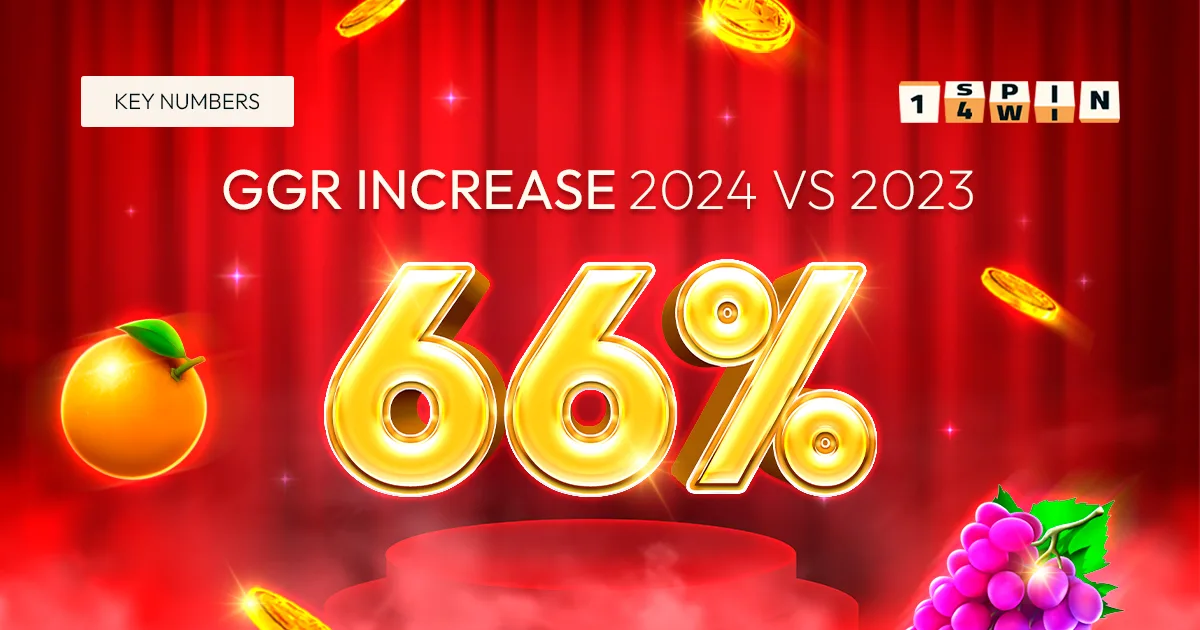 1spin4win marks strong 2024 performance with 66% GGR growth