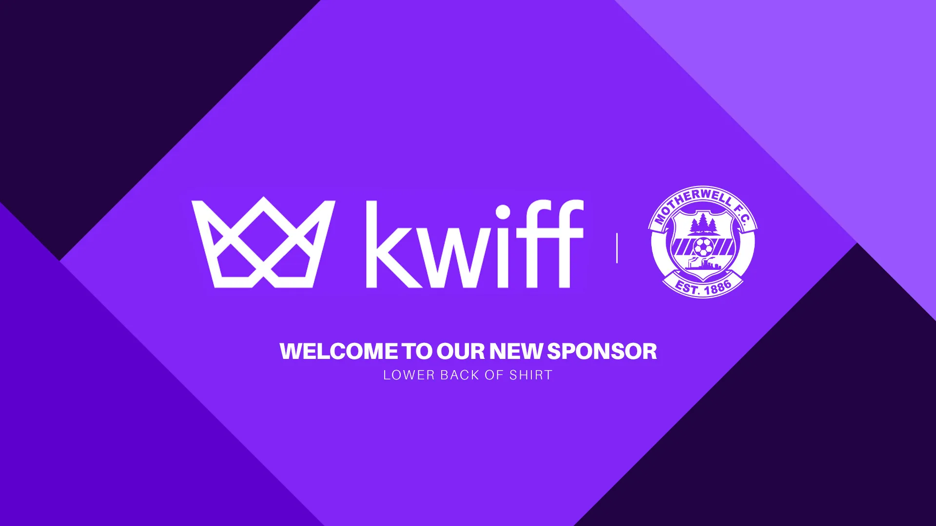 kwiff unveiled as official betting partner and Back Of Shirt sponsor of Motherwell FC for 2025/26 Season