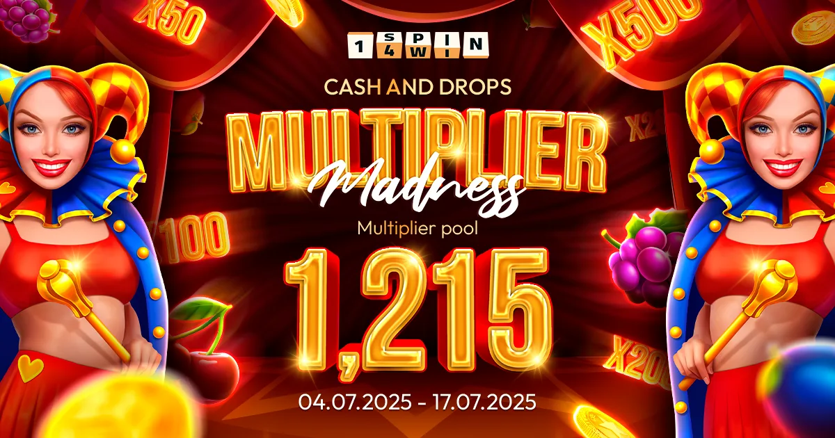 1spin4win rolls out “Multiplier Madness”: an exclusive Cash & Drops promo built on Multiplier mechanics