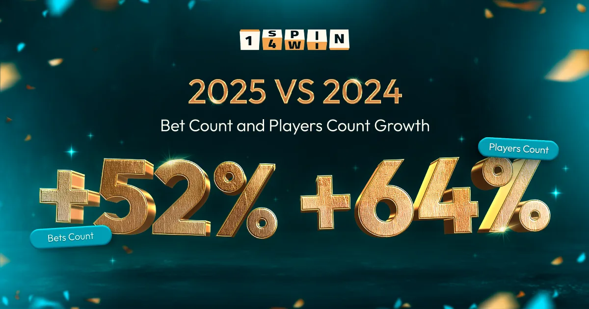 1spin4win reports a record 62% surge in player count, concluding a successful 2025