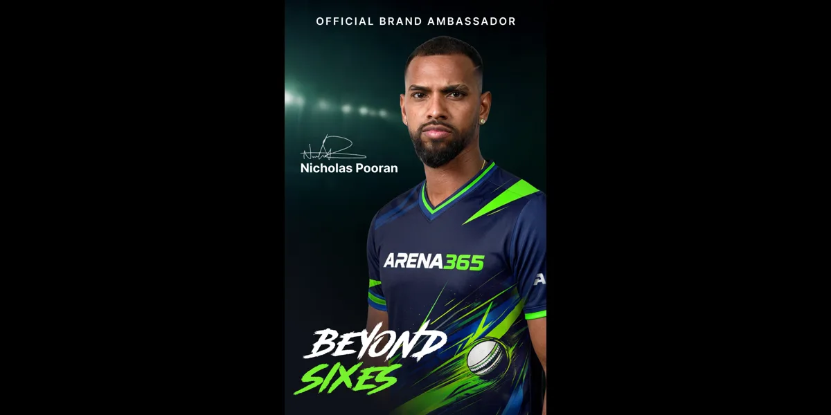 Arena365 signs Nicholas Pooran as Official Brand Ambassador in new athlete partnership strategy